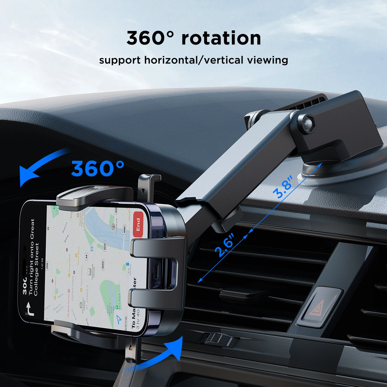 Suport Auto Joyroom JR-OK6 Dash 2, 4.7inch - 6.8inch, Negru