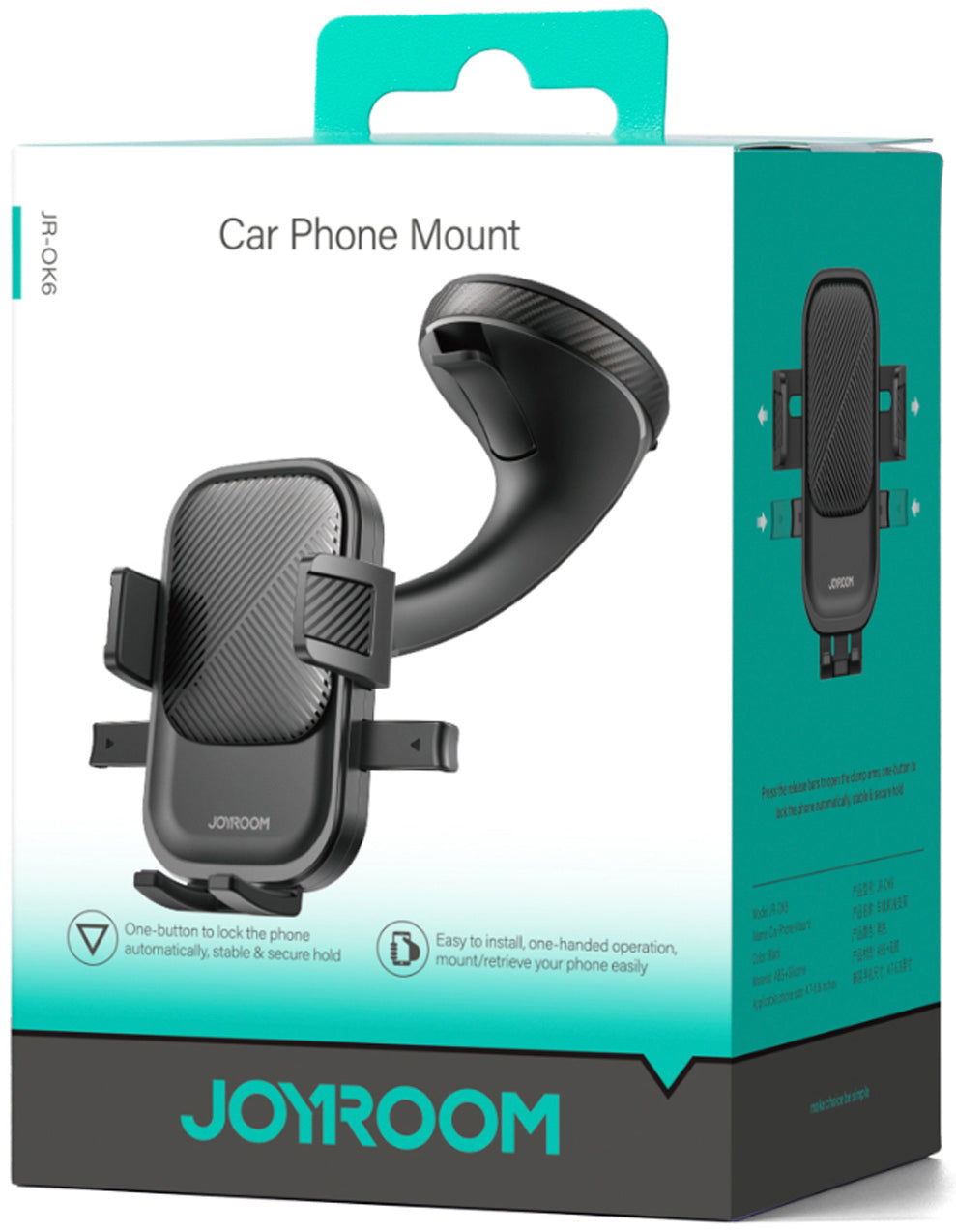 Suport Auto Joyroom JR-OK6 Dash, 4.7inch - 6.8inch, Negru