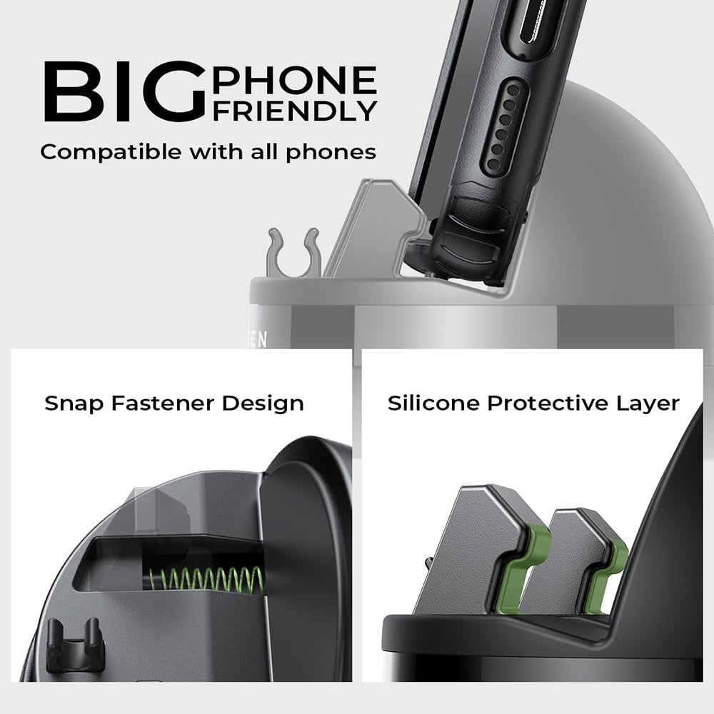 Suport Auto Lisen pentru Telefon / Tableta cu grosime 6mm - 13mm, Negru YL0224060015