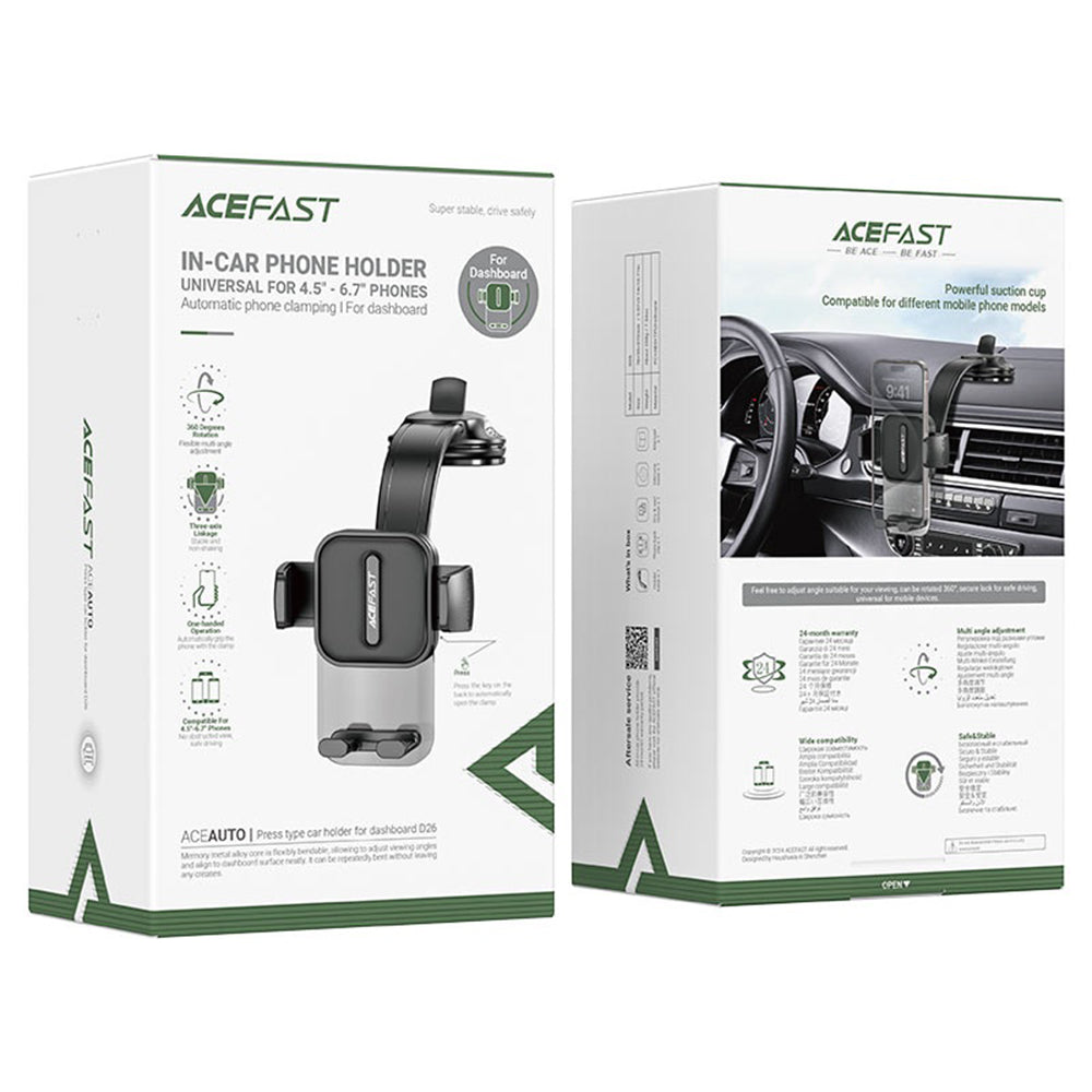 Suport Auto Acefast D26, Universal, Negru