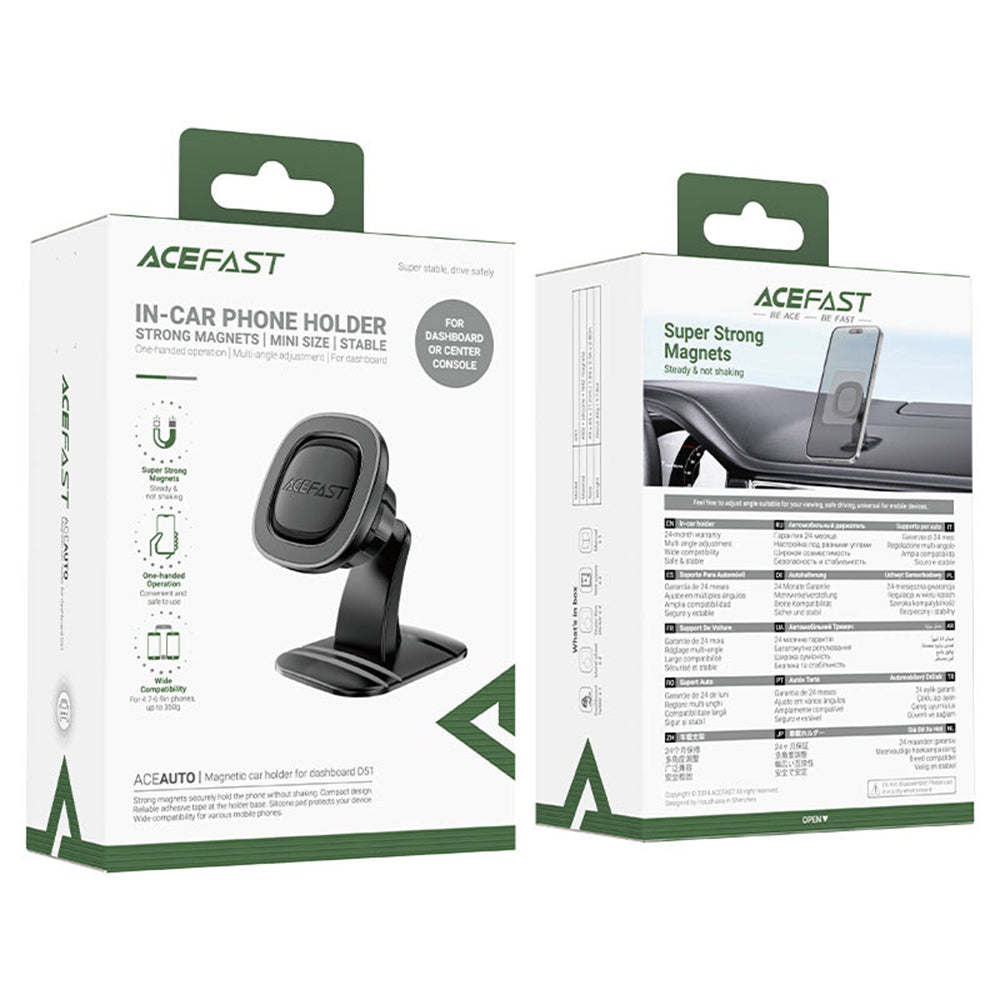 Suport Auto Magnetic Acefast D51, Universal, Negru