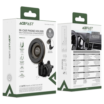 Suport Auto Magnetic Acefast D68, 4.7inch - 6.9inch, Negru