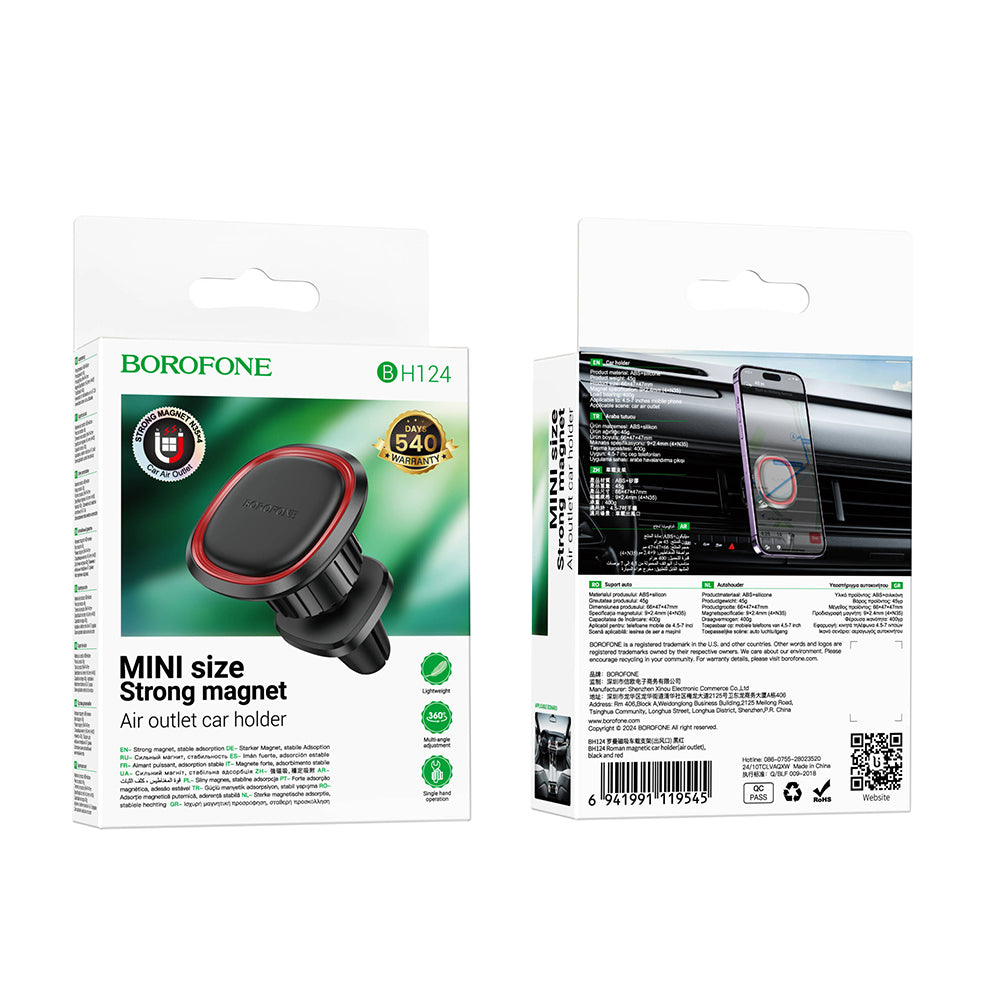 Suport Auto Magnetic Borofone BH124 Roman, Universal, Negru