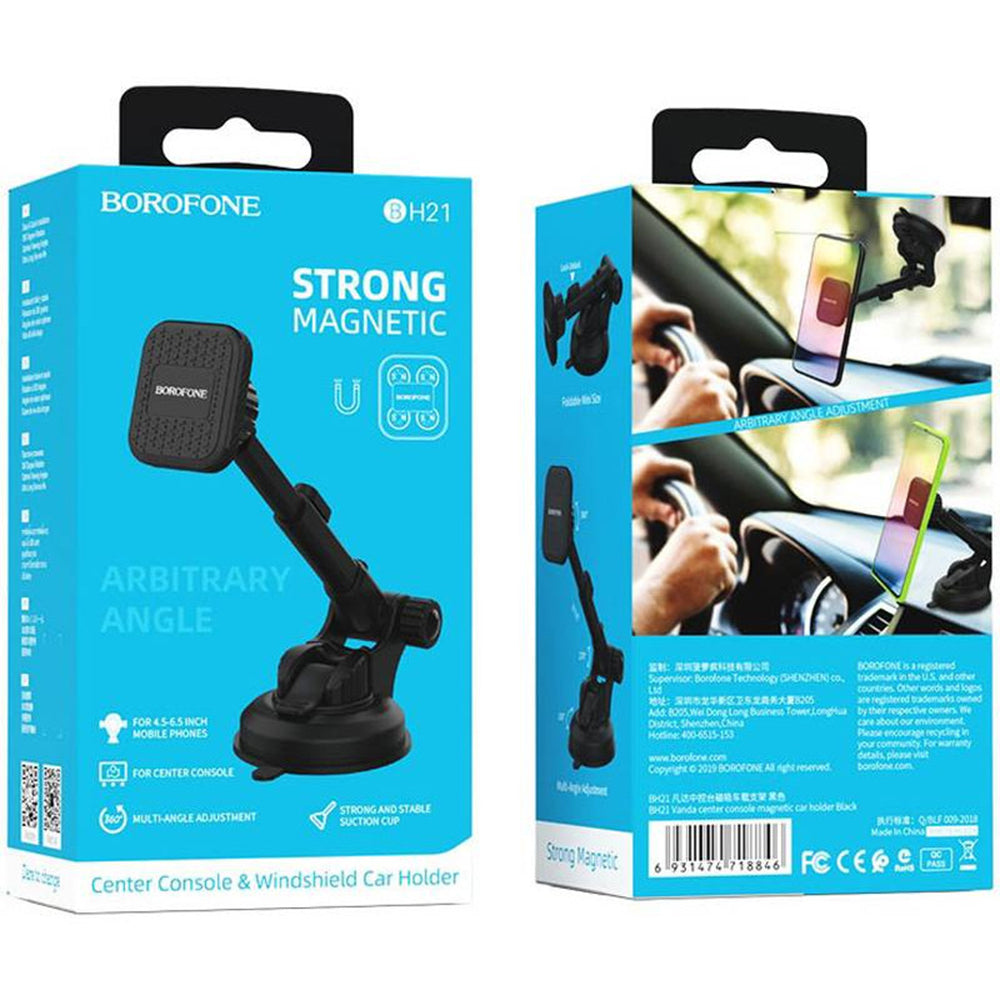 Suport Auto Magnetic Borofone BH21 Vanda, Universal, Negru