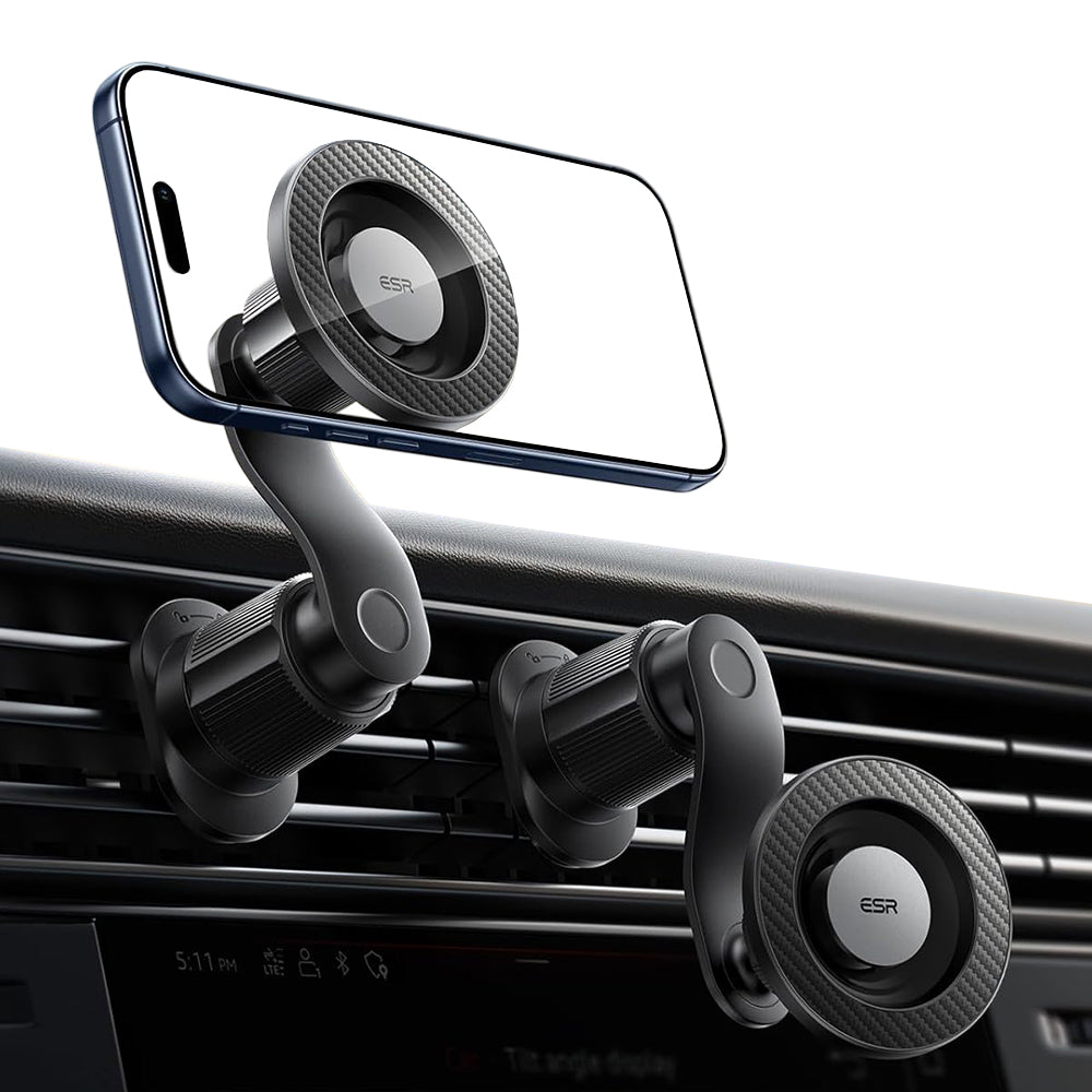 Suport Auto Magnetic ESR OmniLock Vent, Universal, Negru