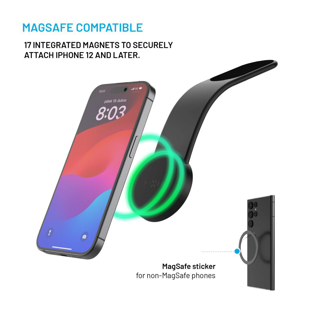 Suport Auto Magnetic Fixed Mag Floppy, Universal, Negru