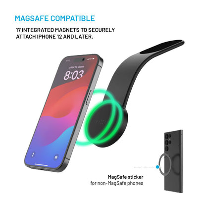 Suport Auto Magnetic Fixed Mag Floppy, Universal, Negru