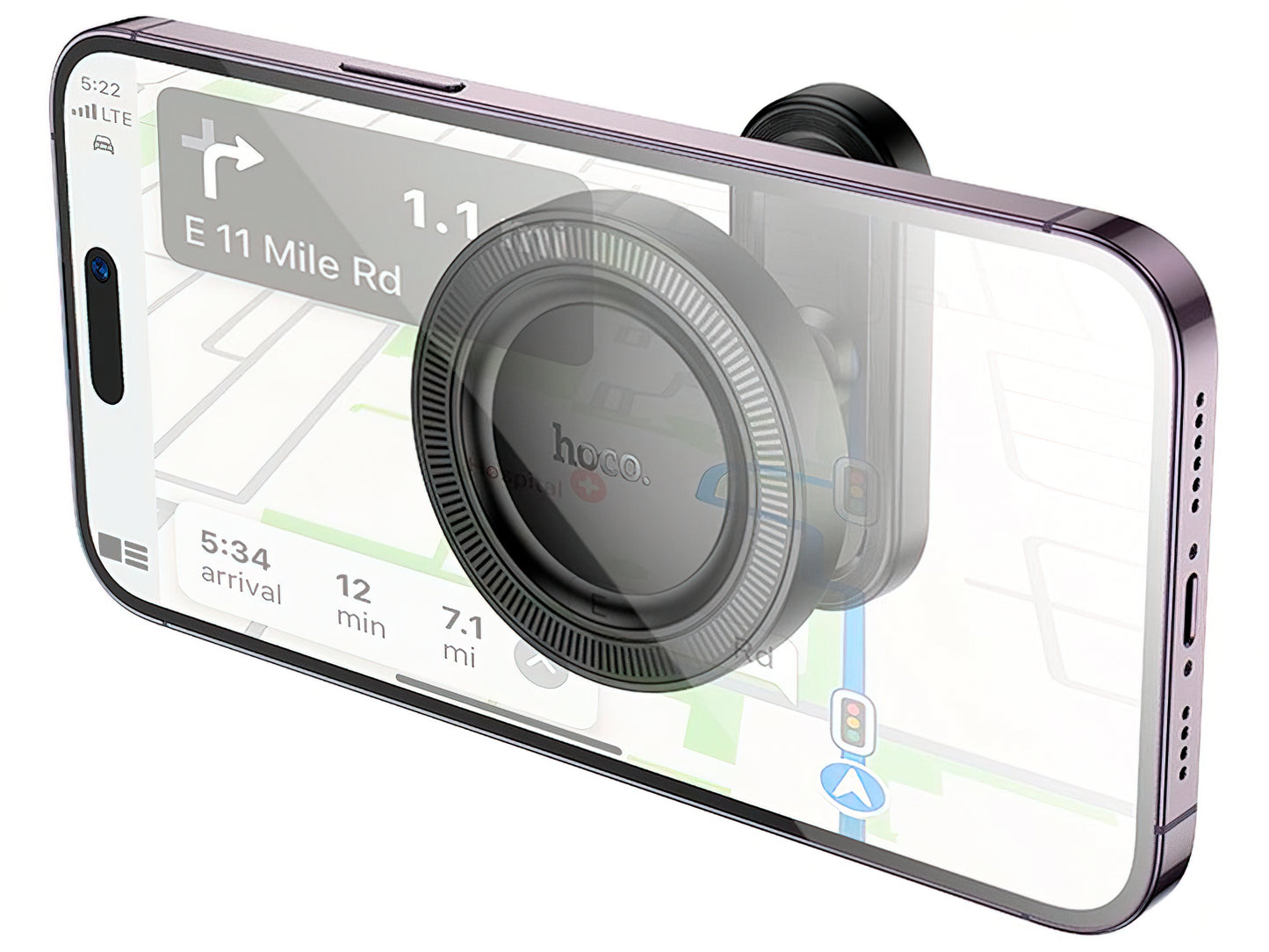 Suport Auto Magnetic HOCO H58, 4.5inch - 7inch, Negru