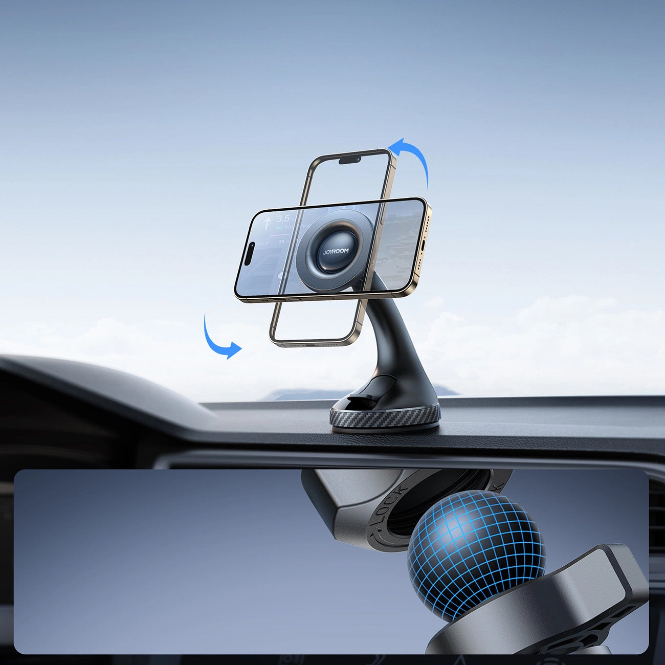 Suport Auto Magnetic Joyroom JR-ZS406, Universal, Negru