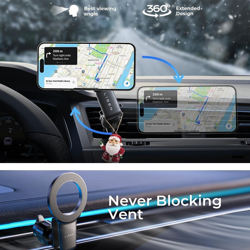 Suport Auto Magnetic Lisen, Universal, Negru YL0224050012