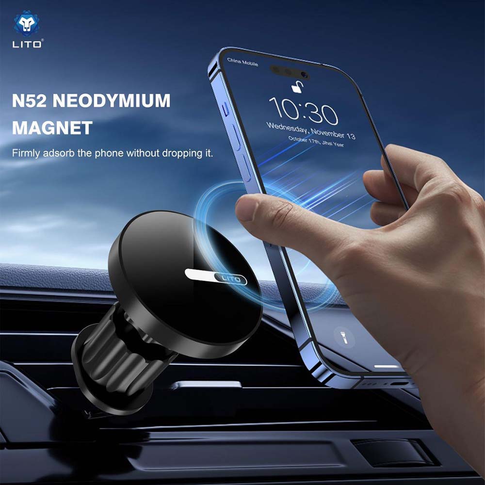 Suport Auto Magnetic Lito LT-W05, Universal, Negru