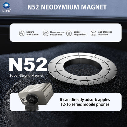 Suport Auto Magnetic Lito LT-W12, Universal, Negru