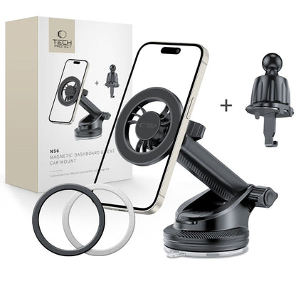 Suport Auto Magnetic Tech-Protect N56, Universal, Negru