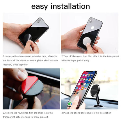 Suport Auto Magnetic Techsuit S11, Universal, Negru
