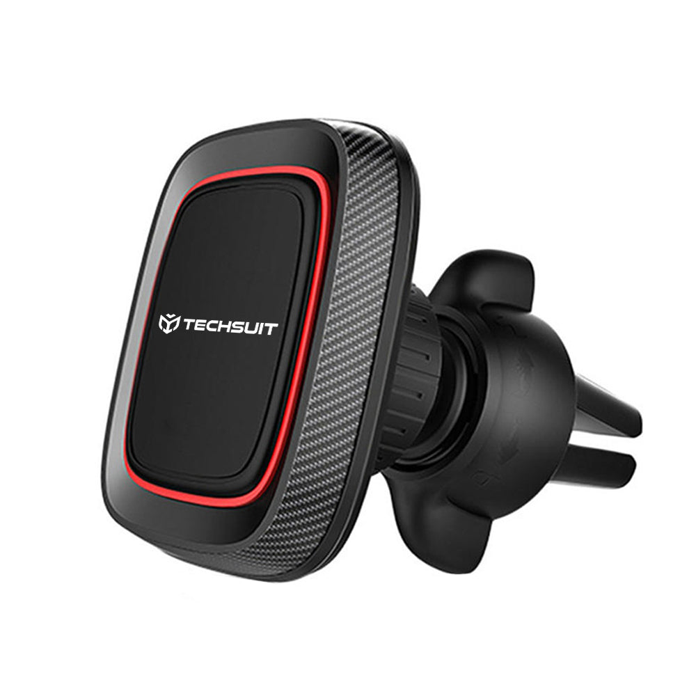 Suport Auto Magnetic Techsuit S4, Universal, Negru Rosu