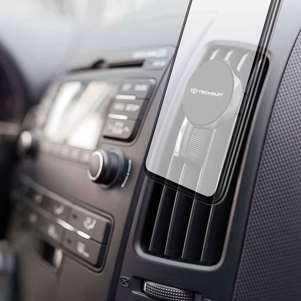 Suport Auto Magnetic Techsuit S9, Universal, Argintiu