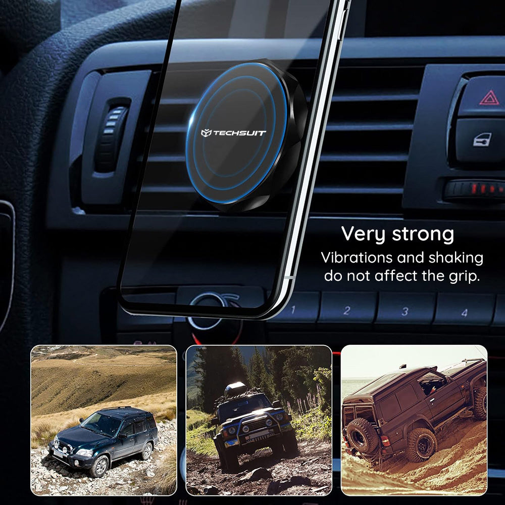 Suport Auto Magnetic Techsuit S9, Universal, Argintiu