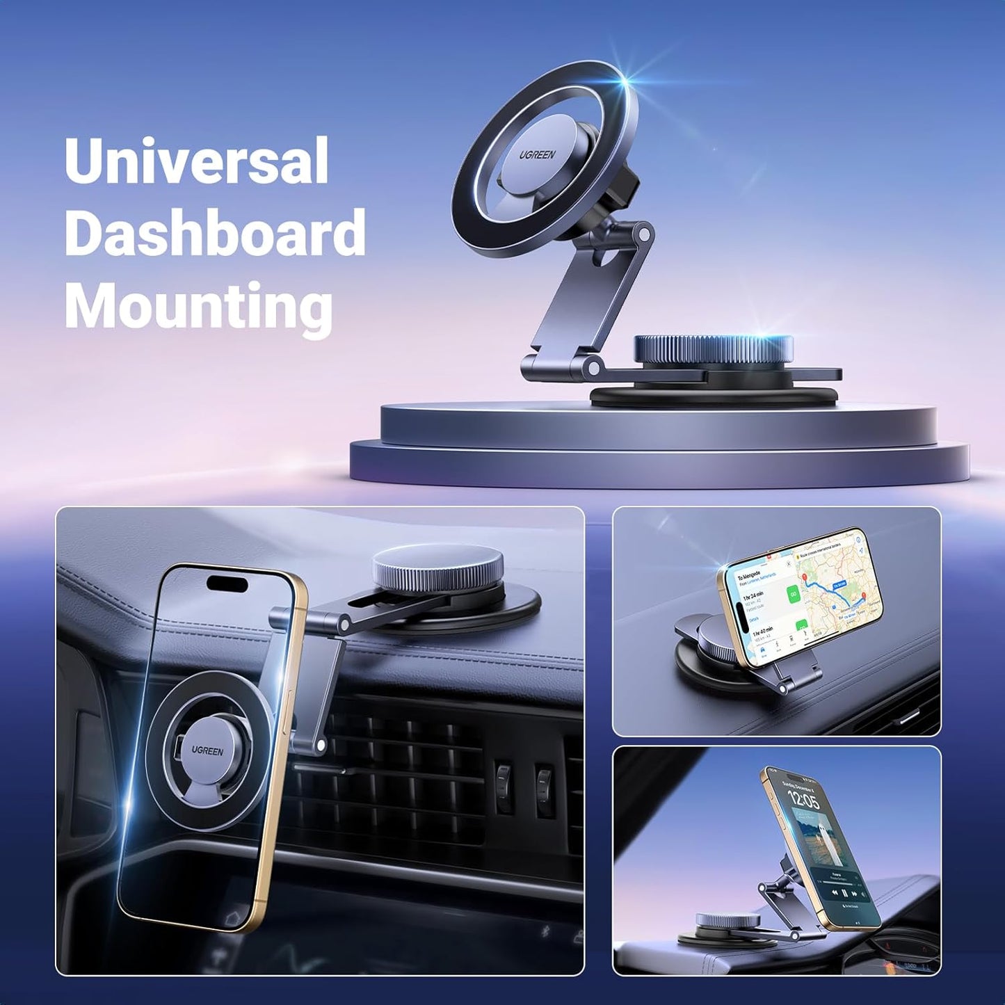 Suport Auto Magnetic UGREEN LP865, Universal, Negru