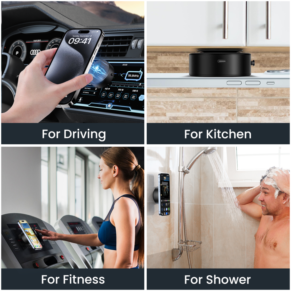 Suport Auto Magnetic XO Design C155, Universal, Negru