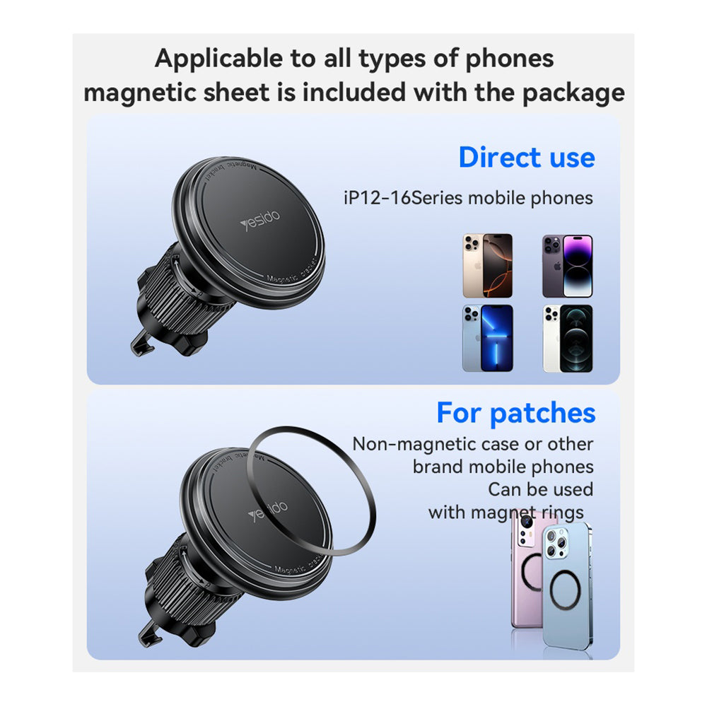 Suport Auto Magnetic Yesido C252, Universal, Negru