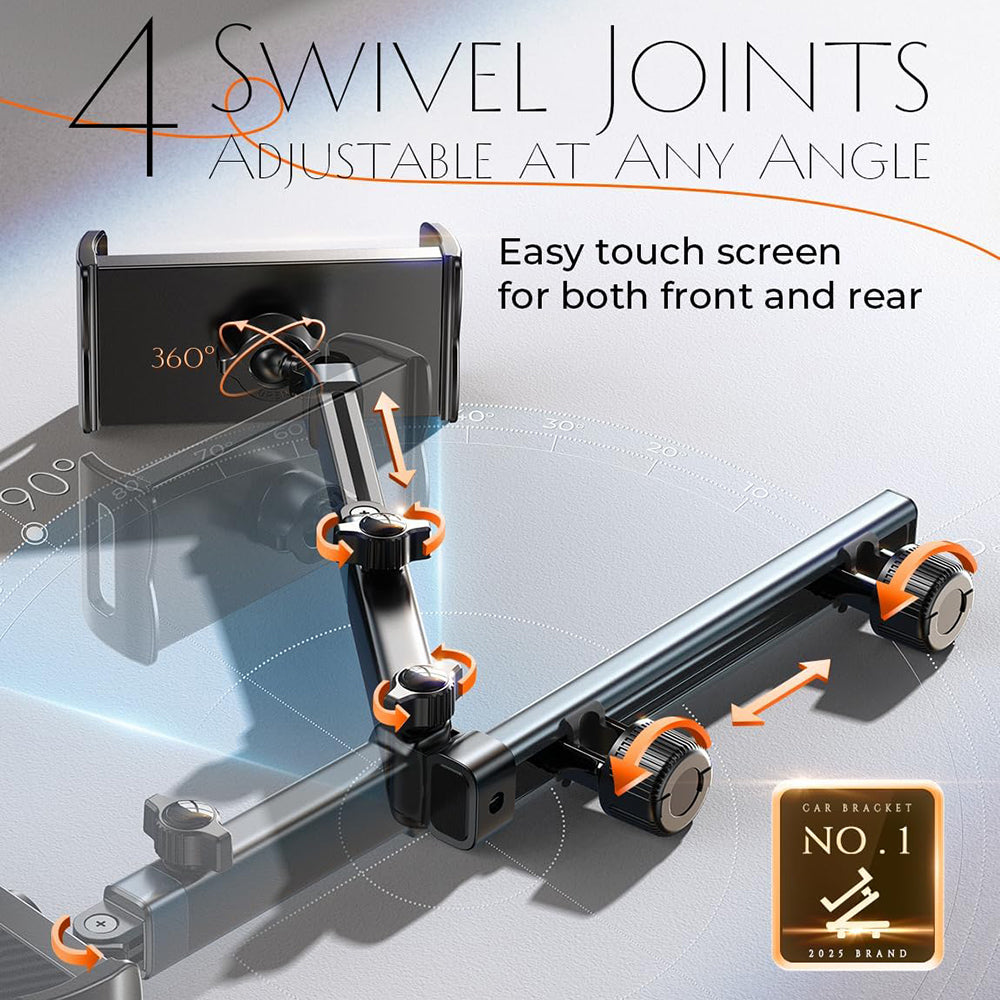 Suport Auto Tetiera Lisen pentru Telefon / Tableta, 4.7inch - 12.9inch, Negru YL0423090004