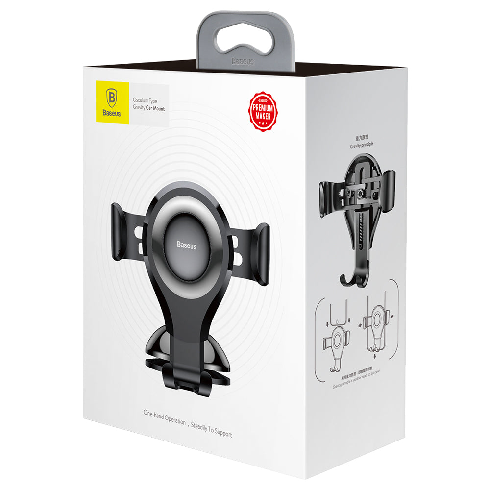 Suport Auto Baseus Osculum Gravity, 63mm - 85mm, Negru