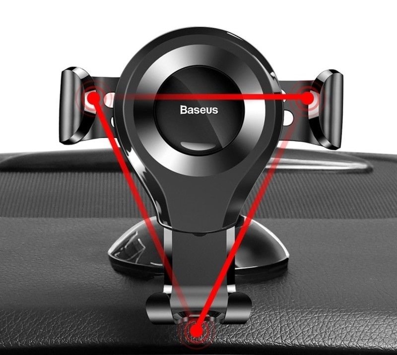Suport Auto Baseus Osculum Gravity, 63mm - 85mm, Negru