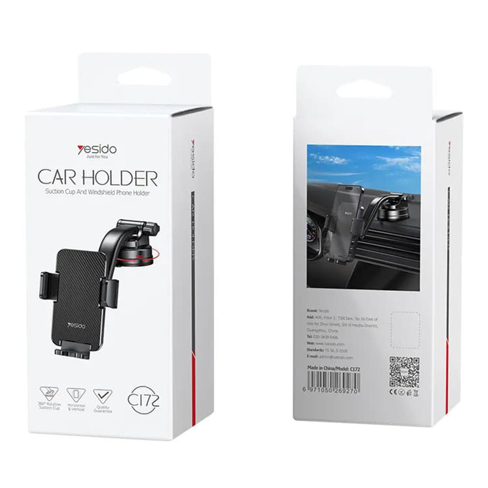 Suport Auto Yesido C172, 4inch - 7inch, Negru