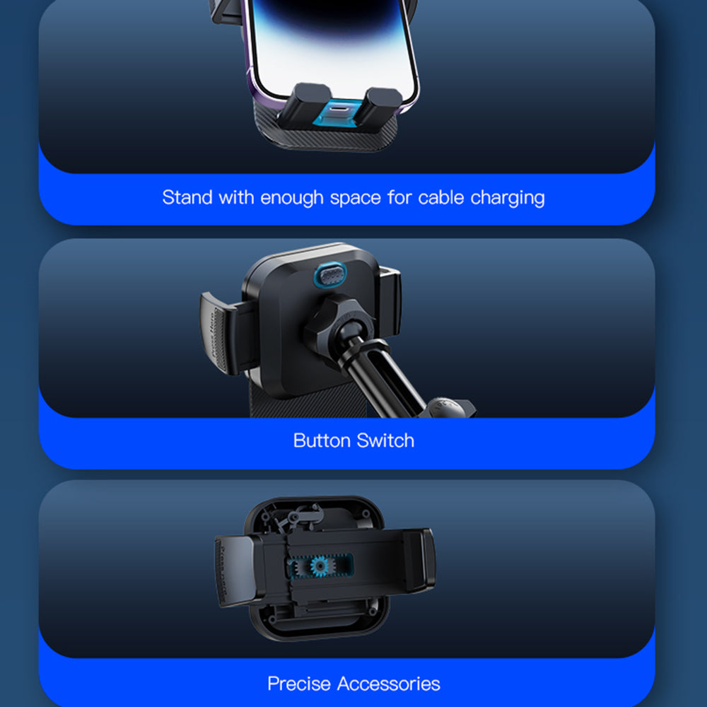 Suport Auto Yesido C174, 4inch - 6.7inch, Negru