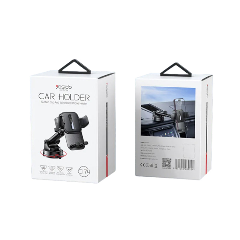 Suport Auto Yesido C174, 4inch - 6.7inch, Negru