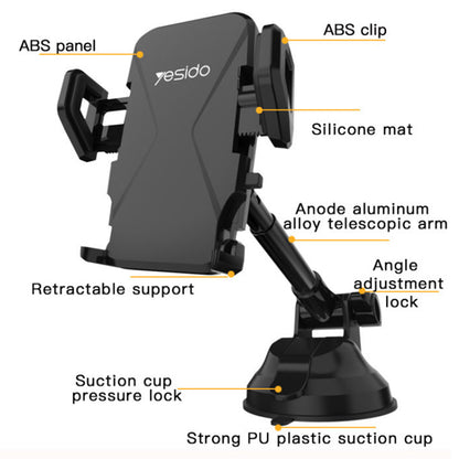 Suport Auto Yesido C40, Universal, Negru