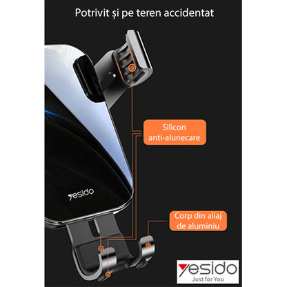 Suport Auto Yesido C87, Universal, Negru