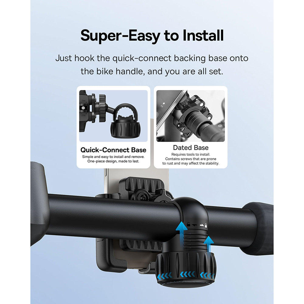 Suport Bicicleta Baseus GoTrip, 5.7inch - 7.2inch, Negru C40572301111-00