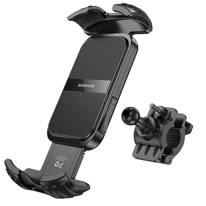 Suport Bicicleta Motocicleta Borofone BH105 Basalt, 4.7inch - 7inch, Negru