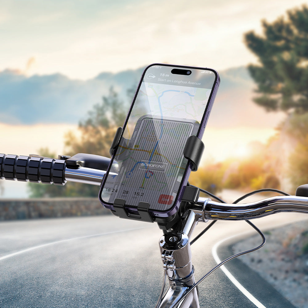 Suport Bicicleta Motocicleta Borofone BH13 Knight, 4.5inch - 7inch, Negru