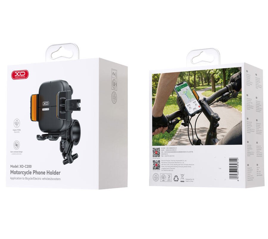 Suport Bicicleta Motocicleta XO Design C200, 4.5inch - 7inch, Negru