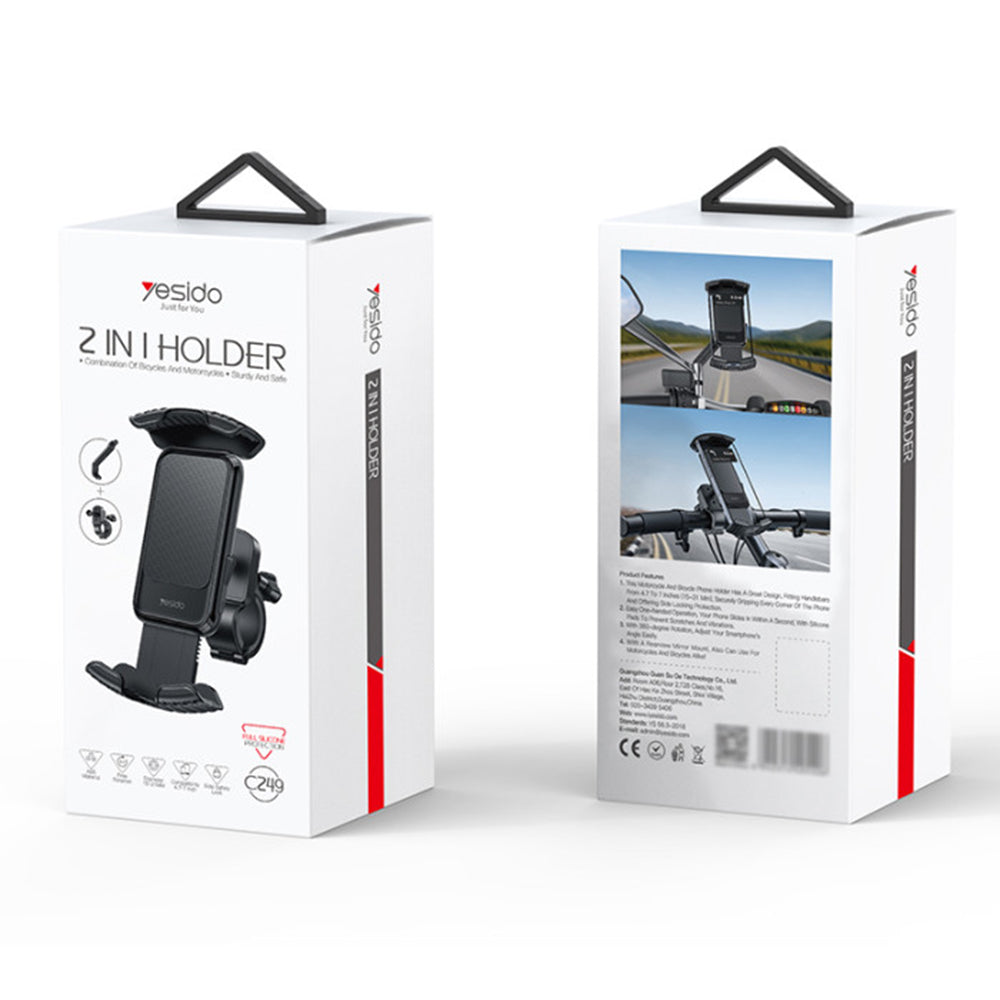 Suport Bicicleta Yesido C249, 4.8inch - 7.2inch, Negru