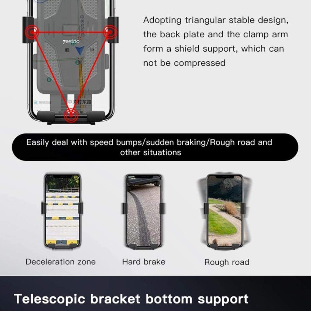 Suport Bicicleta Yesido C94, 4inch - 6.5inch, Negru