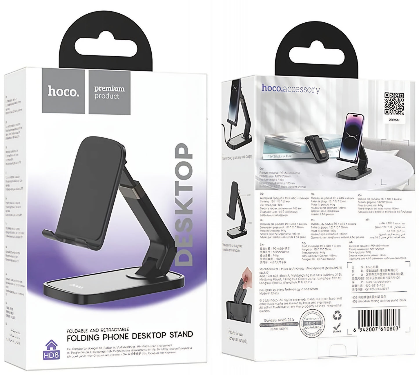 Suport Birou HOCO HD8, Universal, Negru