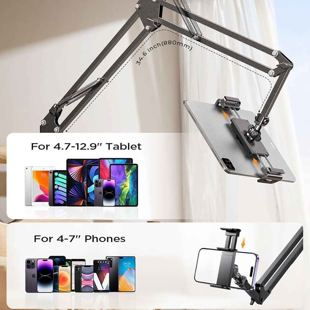 Suport Birou Lisen pentru Telefon / Tableta, 4.7inch - 12.9inch, Negru YL0223060007