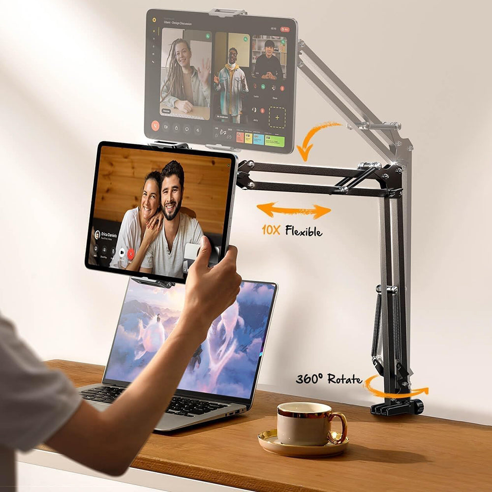 Suport Birou Lisen pentru Telefon / Tableta, 4.7inch - 12.9inch, Negru YL0223060007