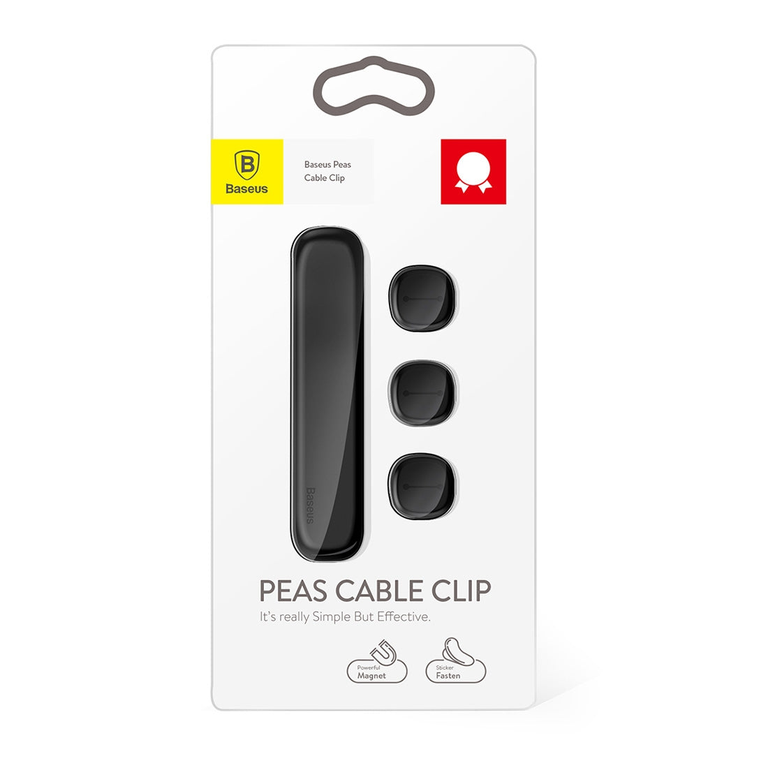 Organizator Cabluri Baseus Peas, Magnetic, Negru ACWDJ-01