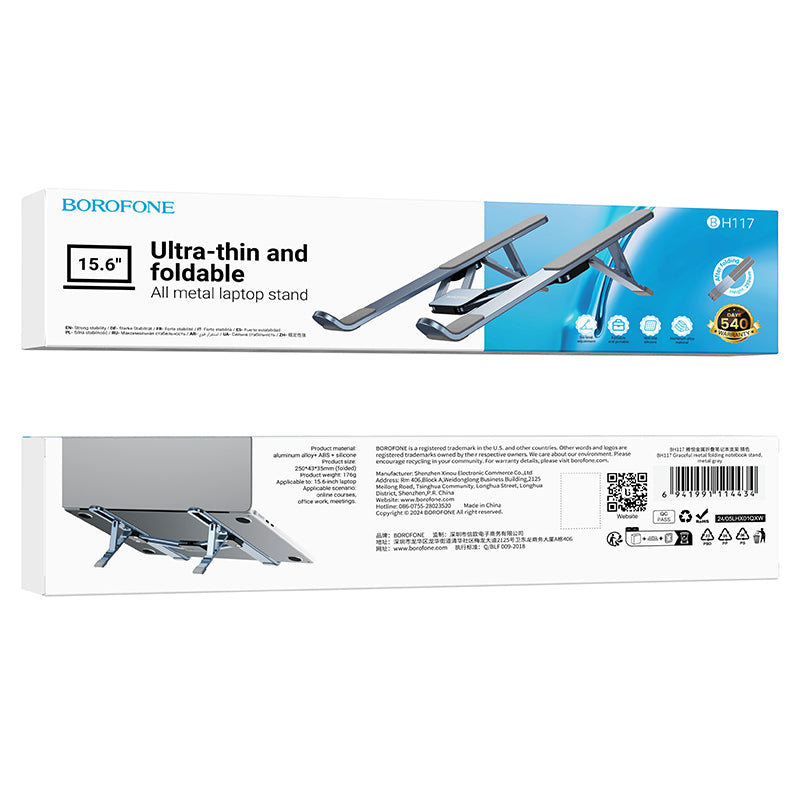 Suport Borofone BH117 Graceful pentru Laptop max. 15.6inch, Gri