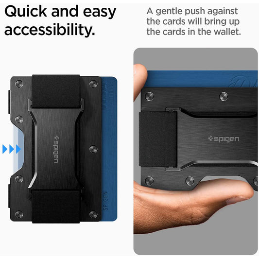 Suport cu Protectie RFID Spigen S pentru Carduri de Plata, Negru AMP02898