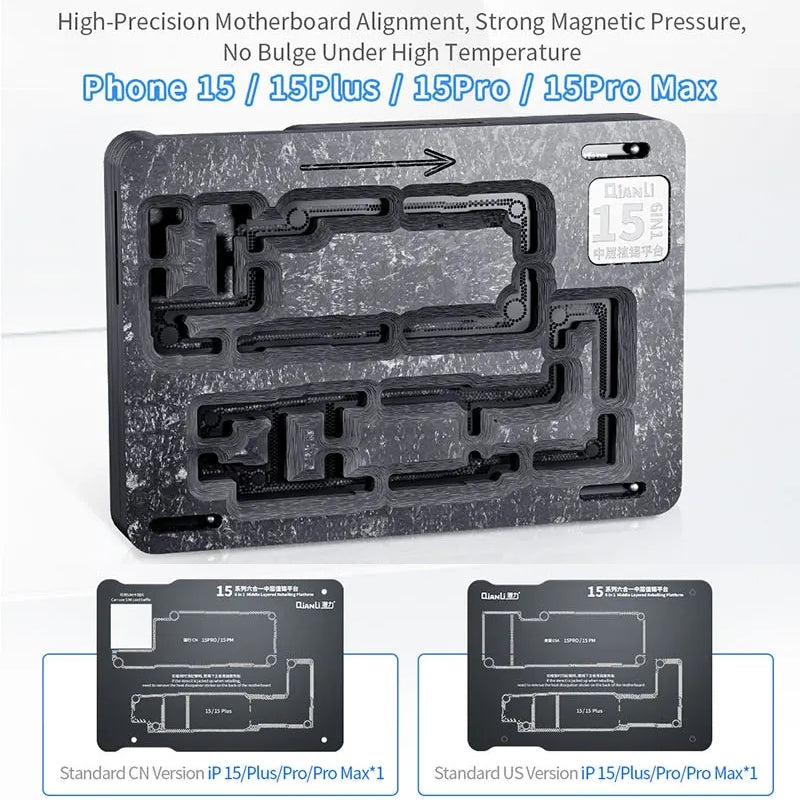 Suport de Lucru PCB QIANLI Magnetic pentru Apple iPhone 15 Series