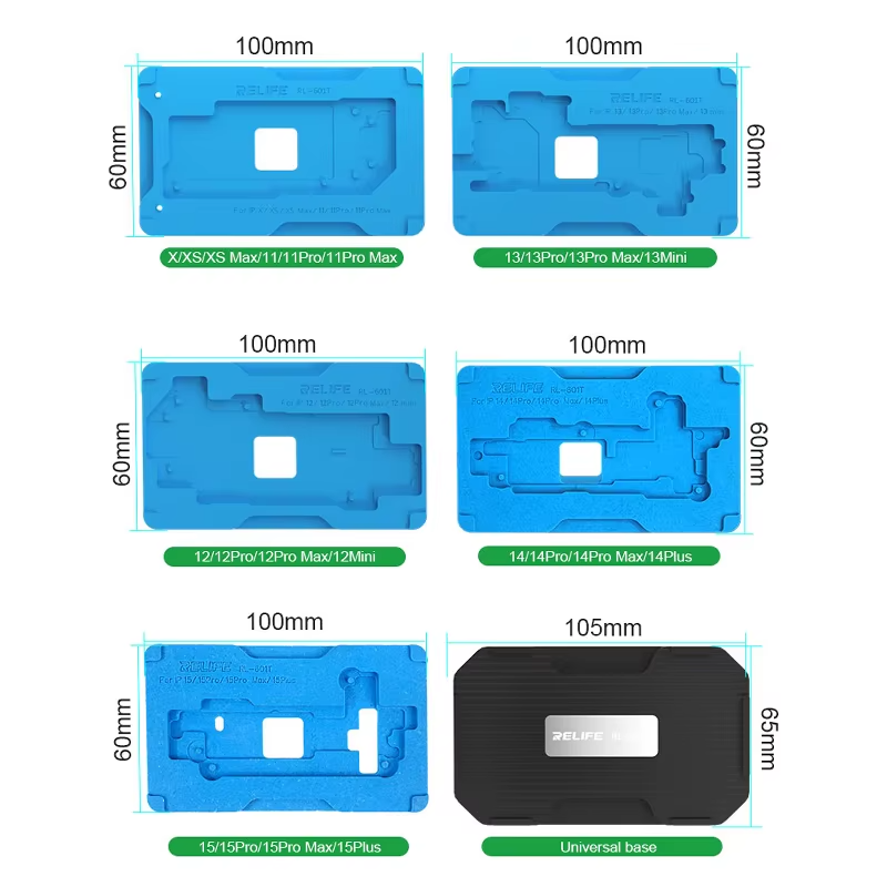 Suport de Lucru Reballing Relife RL-601T pentru Apple iPhone X - 15 Series