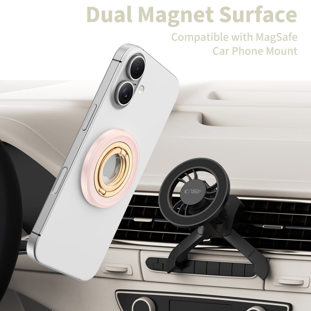 Suport Inel Tech-Protect MMR700 Lamano, Universal, Roz Auriu