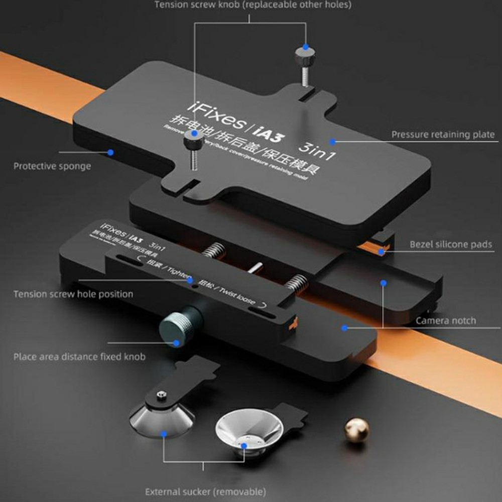 Suport Lucru Demontare Telefon iFixes iA3, Negru