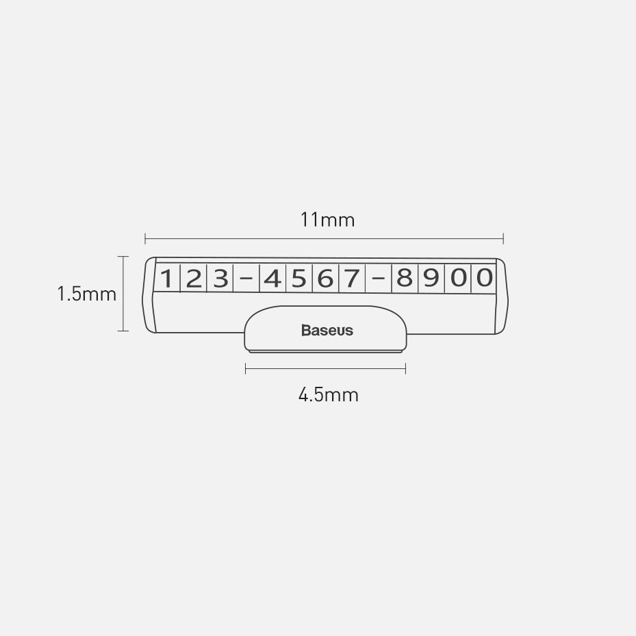 Suport Numar Telefon Auto Baseus CNFT000001