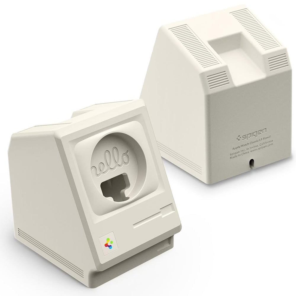 Suport Spigen Classic LS pentru Incarcator Wireless Apple Watch Series, Crem AMP11668